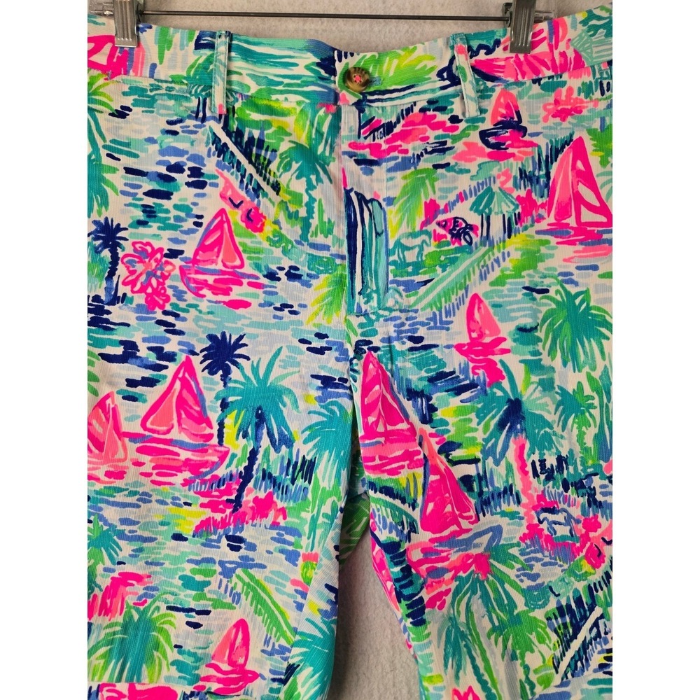 Lilly Pulitzer Mens Beaumont Shorts Size 34 Sailboat What A Lovely Place - Picture 2 of 10